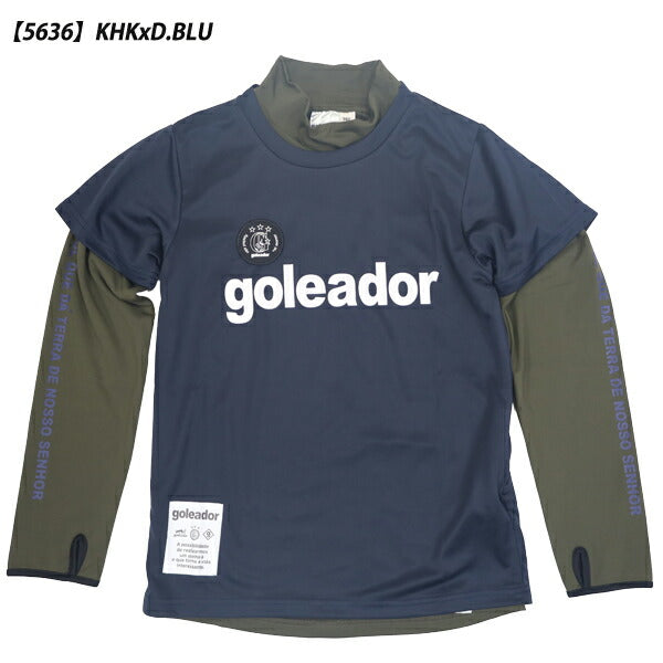 ゴレアドールgoleador3wayプラシャツ半袖裏起毛スムース長袖アンサンブルシャツジュニアサッカーフットサルG-2654