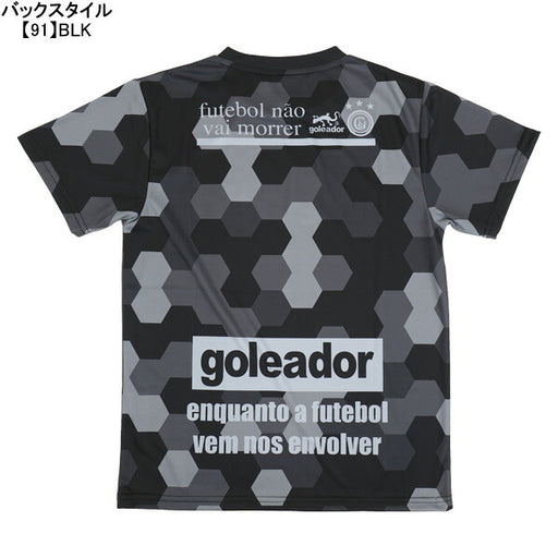 【ネコポス送料無料】ゴレアドールgoleador昇華ヘキサゴン柄プリントプラクティスTシャツG-440-6サッカーフットサルプラシャツ半袖練習着メンズ