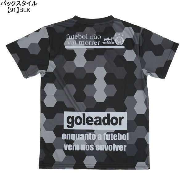 【ネコポス送料無料】ゴレアドールgoleador昇華ヘキサゴン柄プリントプラクティスTシャツG-440-6サッカーフットサルプラシャツ半袖練習着メンズ