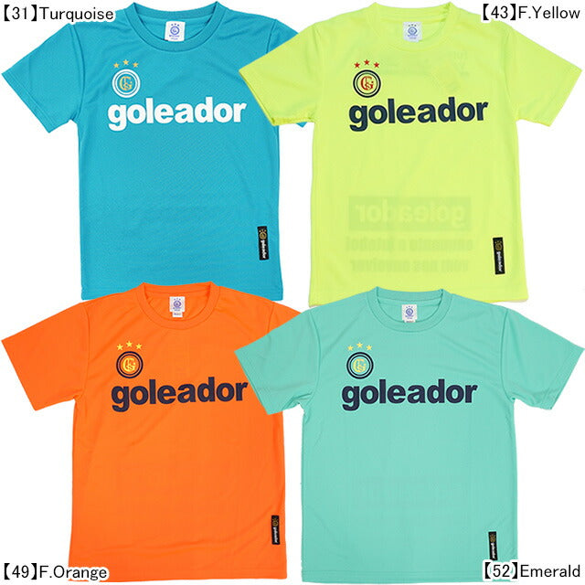 【ネコポス送料無料】ゴレアドールgoleadorジュニアBasicプラTシャツG-440Jサッカーフットサルプラクティスシャツ半袖練習着子供用