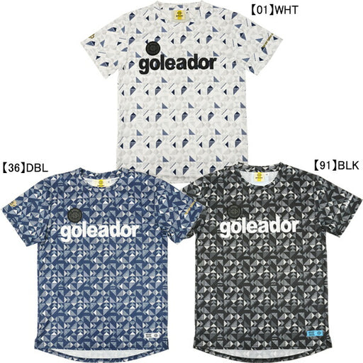 【ネコポス送料無料】ゴレアドールgoleadorgeometricpatternプラクティスTシャツGD-182サッカーフットサルプラシャツ半袖練習着メンズジュニア子供