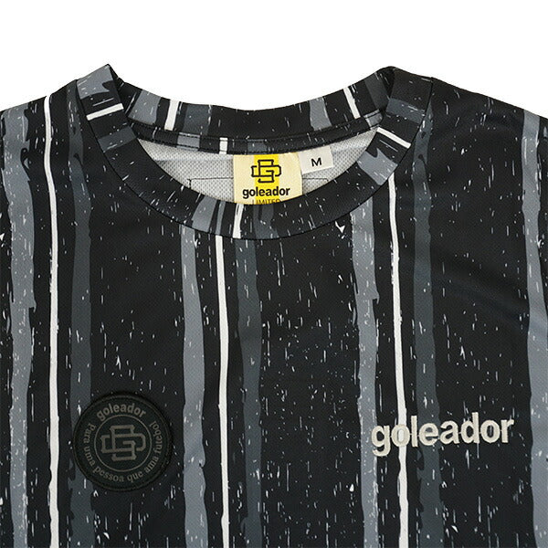 【ネコポス送料無料】ゴレアドールgoleadorプラクティス昇華フリーハンドストライププリントTシャツGD-163サッカーフットサルプラシャツ練習着メンズ