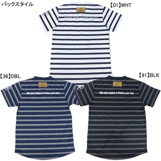 【ネコポス送料無料】ゴレアドールgoleador鹿の子プラクティス昇華ボーダープリントヘンリーネックTシャツGD164サッカーフットサルプラシャツメンズ