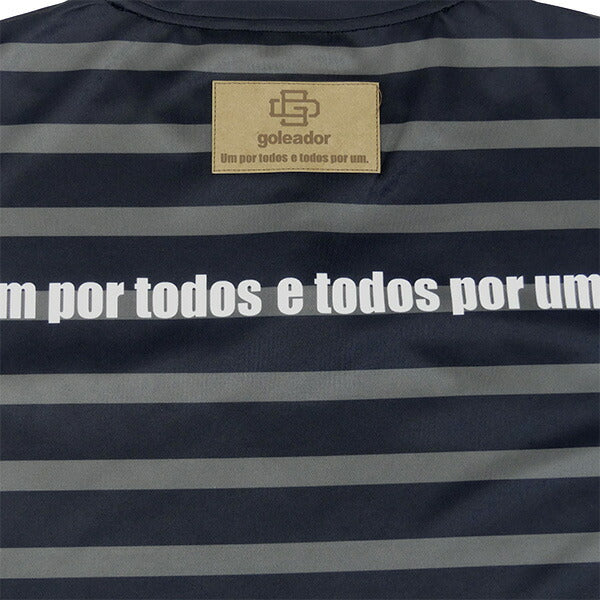 【ネコポス送料無料】ゴレアドールgoleador鹿の子プラクティス昇華ボーダープリントヘンリーネックTシャツGD164サッカーフットサルプラシャツメンズ