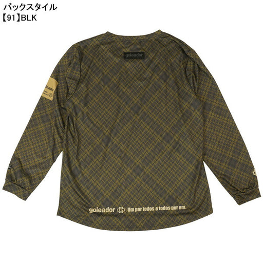 【ネコポス送料無料】ゴレアドールgoleador昇華タータンプラシャツL/SGD-167サッカーフットサルプラシャツ長袖練習着メンズ