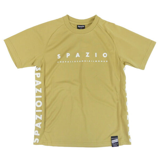 【ショップ限定エントリーでさらに+9倍】【ネコポス対応可】スパッツィオspazioジュニアロゴプラシャツGE0831-28サッカーフットサルプラクティスシャツ半袖練習着ベージュ子供用