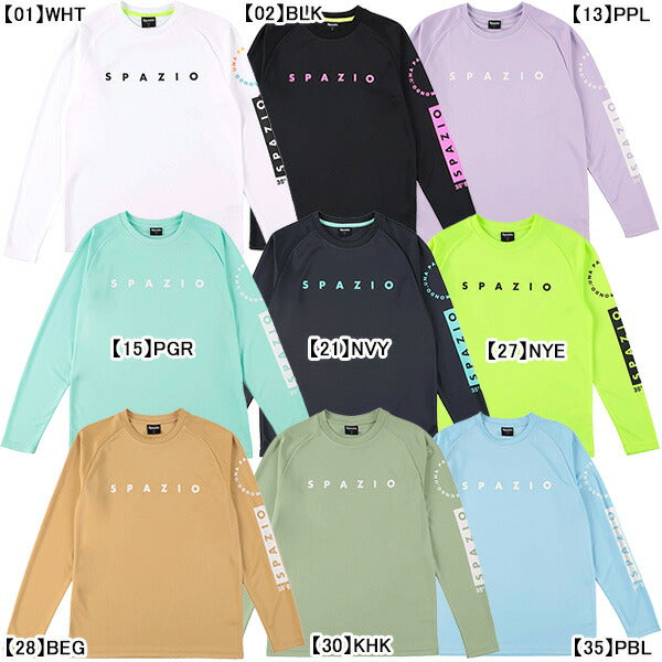【ショップ限定エントリーでさらに+9倍】【ネコポス送料無料】スパッツィオspazioサークルロゴロングプラシャツGE-0898サッカーフットサル長袖練習着メンズ日焼け予防