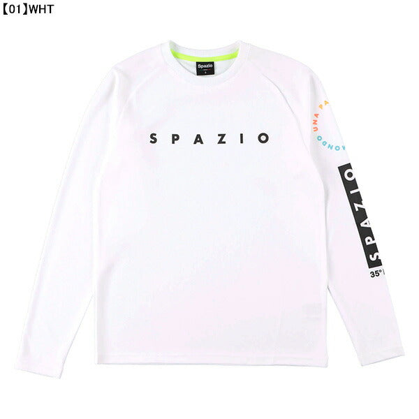 【ネコポス送料無料】スパッツィオspazioサークルロゴロングプラシャツGE-0898サッカーフットサル長袖練習着メンズ日焼け予防