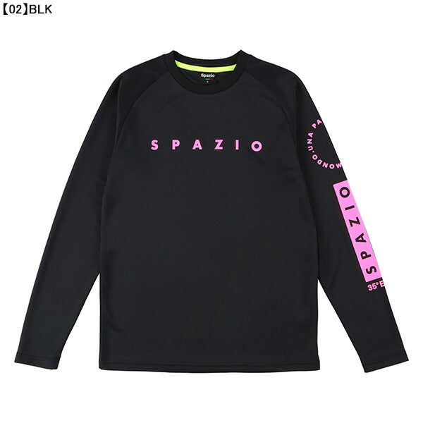 【ネコポス送料無料】スパッツィオspazioサークルロゴロングプラシャツGE-0898サッカーフットサル長袖練習着メンズ日焼け予防