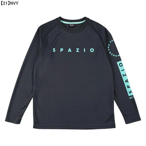 【ネコポス送料無料】スパッツィオspazioサークルロゴロングプラシャツGE-0898サッカーフットサル長袖練習着メンズ日焼け予防