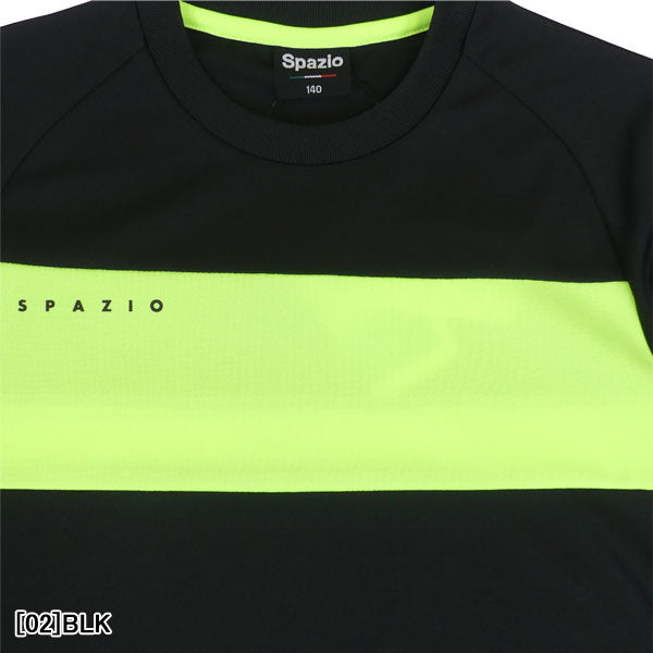 【ネコポス送料無料】スパッツィオspazioジュニアパネル切り替えロングプラシャツGE-0940サッカーフットサル子供用長袖プラクティスシャツ練習着