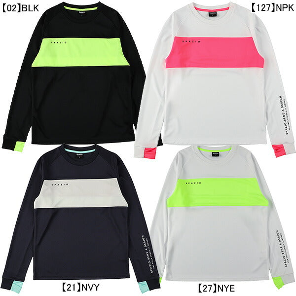 【ネコポス送料無料】スパッツィオspazioジュニアパネル切り替えロングプラシャツGE-0940サッカーフットサル子供用長袖プラクティスシャツ練習着