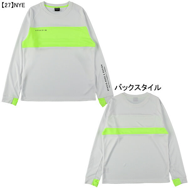【ネコポス送料無料】スパッツィオspazioジュニアパネル切り替えロングプラシャツGE-0940サッカーフットサル子供用長袖プラクティスシャツ練習着