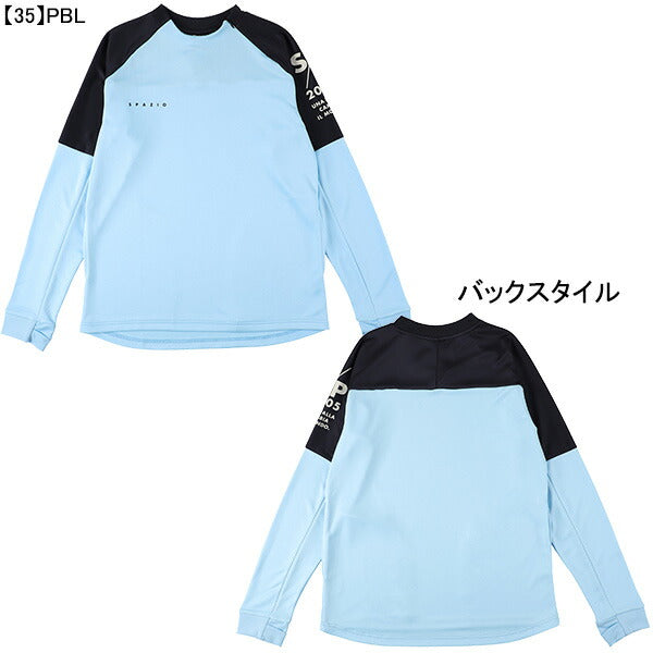 【ネコポス送料無料】スパッツィオspazioジュニア袖パネルミッドトレーニングトップGE-0944サッカーフットサル子供用