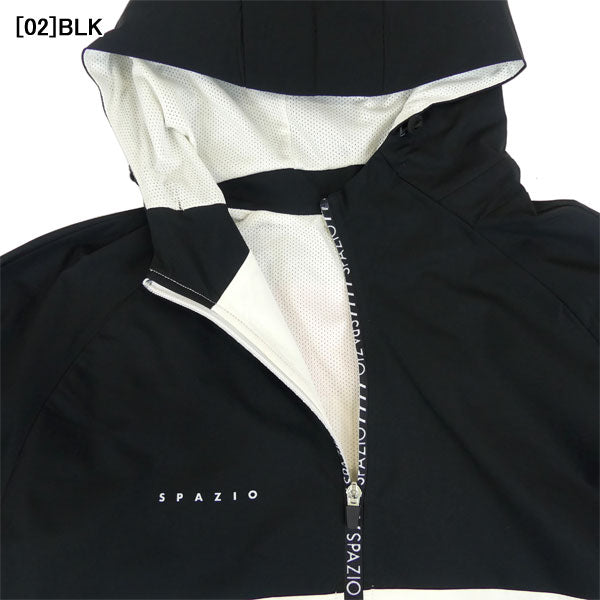 スパッツィオspazioグラデーション裏メッシュワイドジップパーカーGE-0964サッカーフットサルメンズウインドブレーカーフード付き