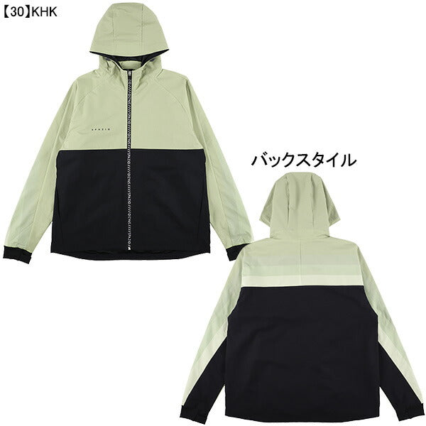 スパッツィオspazioグラデーション裏メッシュワイドジップパーカーGE-0964サッカーフットサルメンズウインドブレーカーフード付き