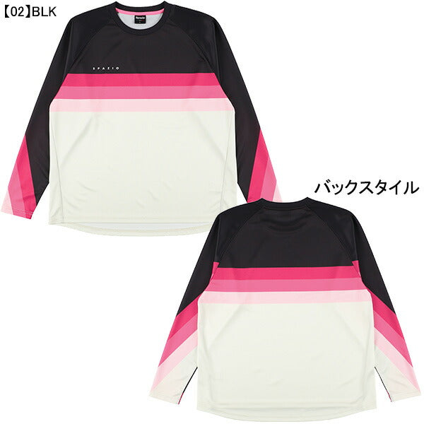 【ネコポス送料無料】スパッツィオspazioジュニアグラデーションロングプラシャツGE-0967サッカーフットサル子供用長袖プラクティスシャツ練習着