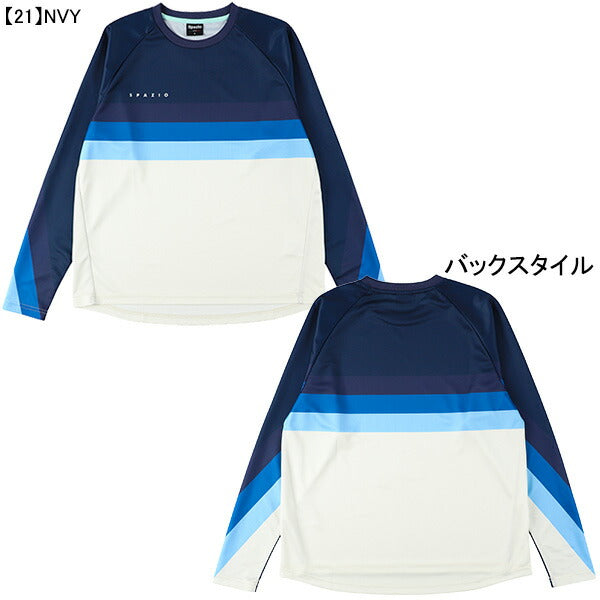【ネコポス送料無料】スパッツィオspazioジュニアグラデーションロングプラシャツGE-0967サッカーフットサル子供用長袖プラクティスシャツ練習着