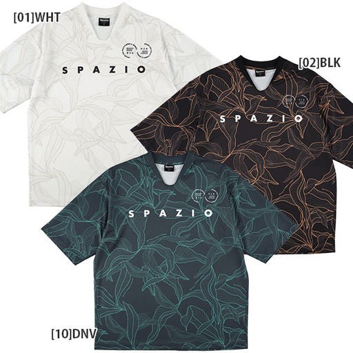 【ネコポス送料無料】スパッツィオSpazioVネックオーバーサイズプラシャツ24SSGE0971サッカーフットサル半袖プラクティスシャツメンズ