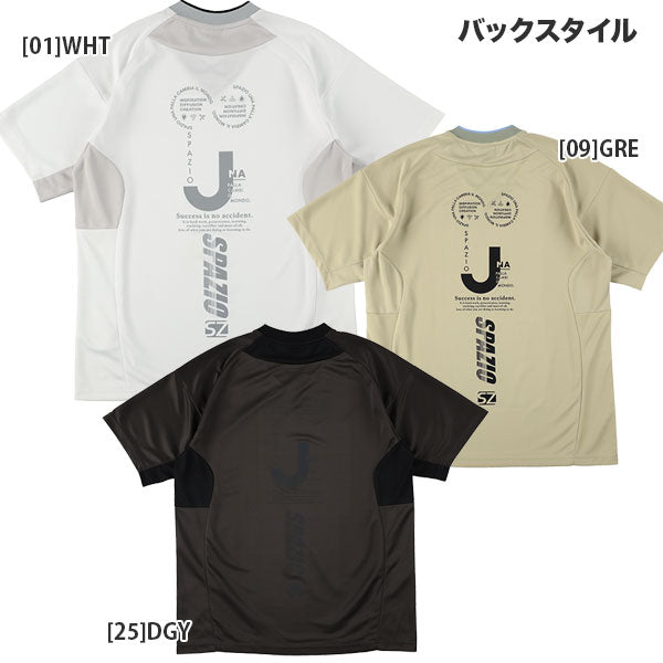 【ショップ限定エントリーでさらに+9倍】【ネコポス送料無料】スパッツィオSpazioジュニアキーネック切り替えメッシュプラ24SSGE0979サッカーフットサル練習着子供用