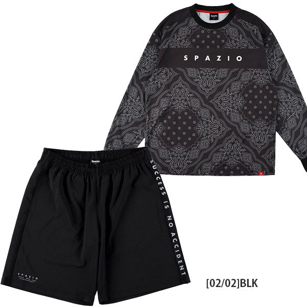 【上下セット】スパッツィオspazio長袖バンダナプラシャツメッシュプラパンGE1000/GE1023サッカーフットサルプラクティス上下セットメンズ