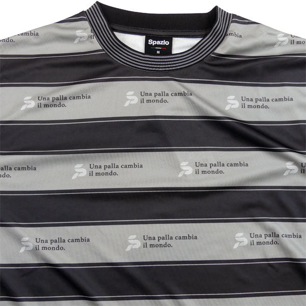 【ショップ限定エントリーでさらに+9倍】【上下セット】スパッツィオspazio長袖ボーダープラシャツメッシュプラパンセットGE1005/GE1023サッカーフットサルプラクティスセットメンズ