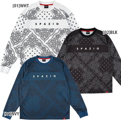 【ネコポス送料無料】スパッツィオspazioJr.オーバーサイズ長袖バンダナプラシャツGE1011接触冷感練習着ジュニア子供用