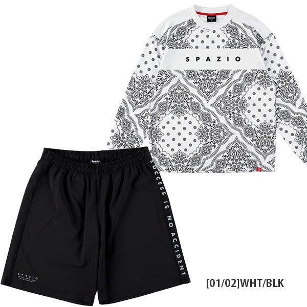 【ショップ限定エントリーでさらに+9倍】【上下セット】スパッツィオspazioJr.長袖バンダナプラシャツメッシュプラパンGE1011GE1027サッカーフットサルプラクティスセット子供用