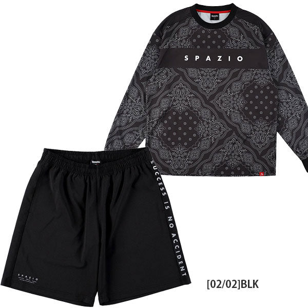 【ショップ限定エントリーでさらに+9倍】【上下セット】スパッツィオspazioJr.長袖バンダナプラシャツメッシュプラパンGE1011GE1027サッカーフットサルプラクティスセット子供用