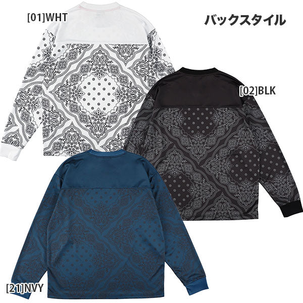 【ネコポス送料無料】スパッツィオspazioJr.オーバーサイズ長袖バンダナプラシャツGE1011接触冷感練習着ジュニア子供用