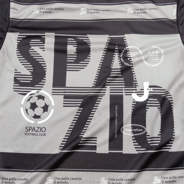 【ネコポス送料無料】スパッツィオspazioJr.オーバーサイズ長袖ボーダープラシャツGE1016サッカーフットサルジュニア接触冷感練習着子供用