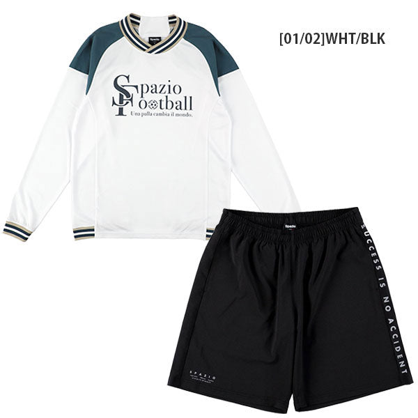 【上下セット】スパッツィオspazioJr.ラインリブプラシャツメッシュプラパンセットGE1017/GE1027サッカーフットサルプラクティスセットジュニア子供用