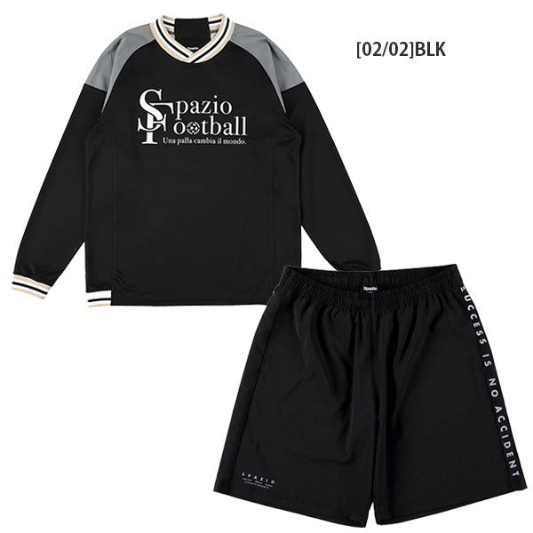 【上下セット】スパッツィオspazioJr.ラインリブプラシャツメッシュプラパンセットGE1017/GE1027サッカーフットサルプラクティスセットジュニア子供用