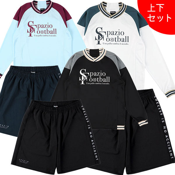 【上下セット】スパッツィオspazioJr.ラインリブプラシャツメッシュプラパンセットGE1017/GE1027サッカーフットサルプラクティスセットジュニア子供用