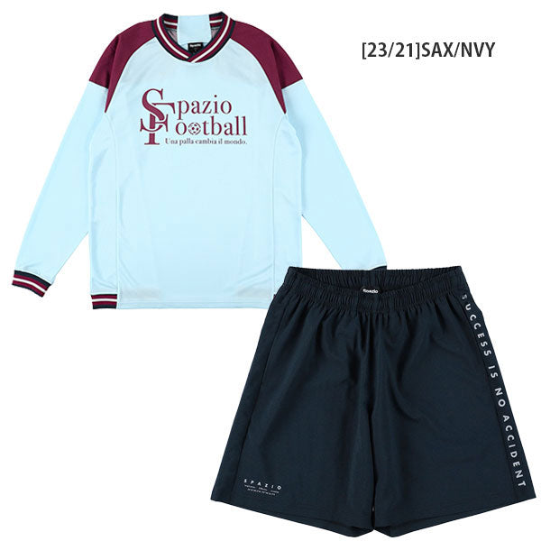 【上下セット】スパッツィオspazioJr.ラインリブプラシャツメッシュプラパンセットGE1017/GE1027サッカーフットサルプラクティスセットジュニア子供用