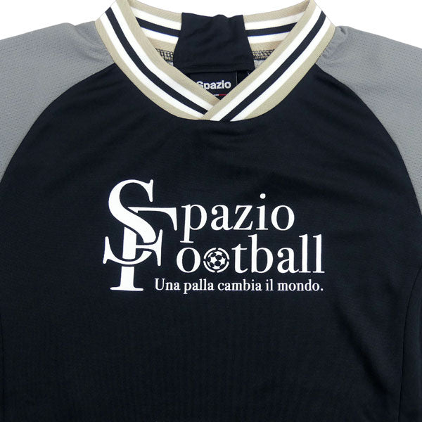 【ショップ限定エントリーでさらに+9倍】【ネコポス送料無料】スパッツィオspazioJr.ラインリブ長袖プラシャツGE1017サッカーフットサルジュニア練習着子供用