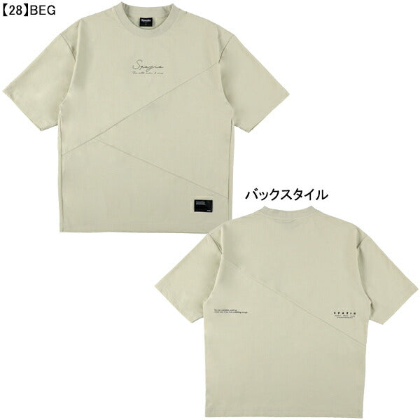 【ネコポス送料無料】スパッツィオSpazioオーバーサイズアシンメトリーTシャツGE-1030サッカーフットサルメンズ