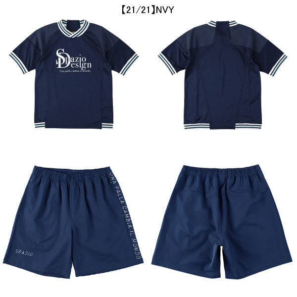 【上下セット】スパッツィオSpazioラインリブプラシャツプラパン上下GE1051-GE1086サッカーフットサルメンズ