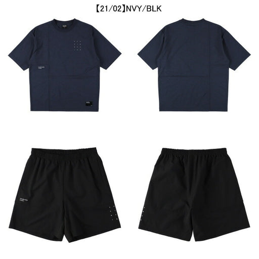 【ショップ限定エントリーでさらに+9倍】【上下セット】スパッツィオSpazio切り替えオーバーサイズTシャツプラパン上下GE1060-BT0284サッカーフットサルメンズ