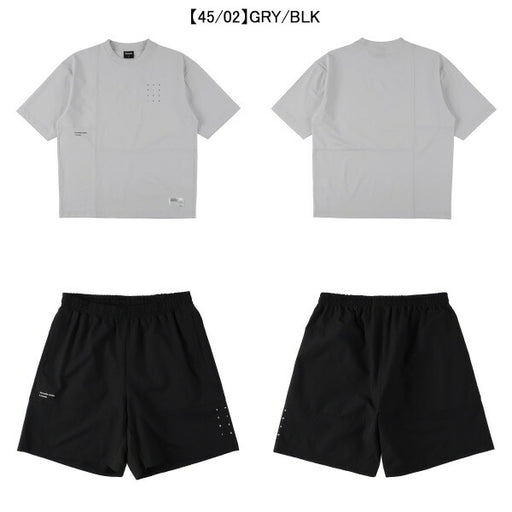 【ショップ限定エントリーでさらに+9倍】【上下セット】スパッツィオSpazio切り替えオーバーサイズTシャツプラパン上下GE1060-BT0284サッカーフットサルメンズ