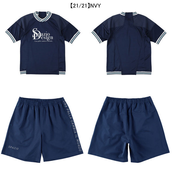 【上下セット】スパッツィオSpazioJr.ラインリブプラシャツプラパン上下GE1064-GE1087サッカーフットサル子供用