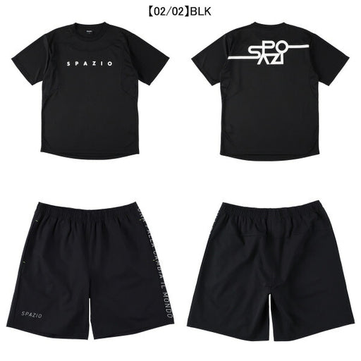 【ショップ限定エントリーでさらに+9倍】【上下セット】スパッツィオSpazioJr.カーブラインプラシャツプラパン上下GE1065-GE1087サッカーフットサル子供用