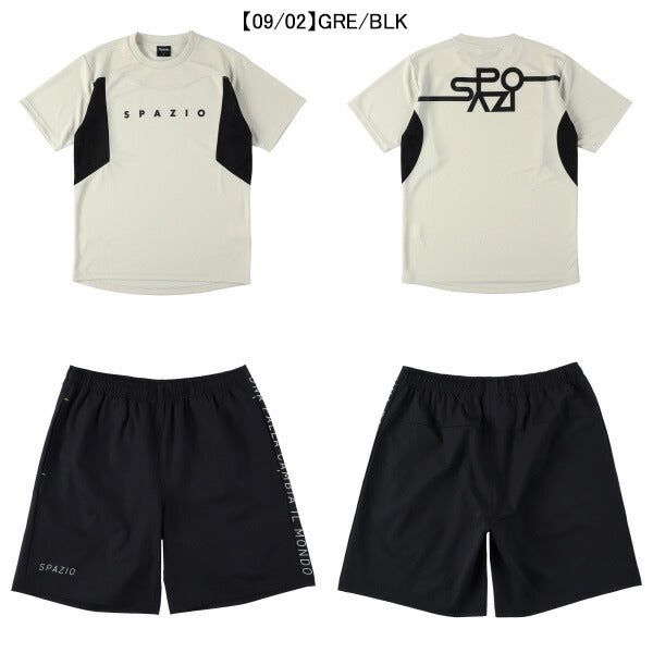 【ショップ限定エントリーでさらに+9倍】【上下セット】スパッツィオSpazioJr.カーブラインプラシャツプラパン上下GE1065-GE1087サッカーフットサル子供用
