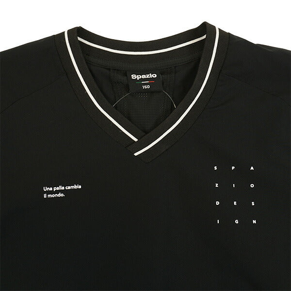 【ショップ限定エントリーでさらに+9倍】スパッツィオSpazioジュニアJr.Vネック切り替えピステGE-1069サッカーフットサルトレーニングトップ長袖練習着子供用