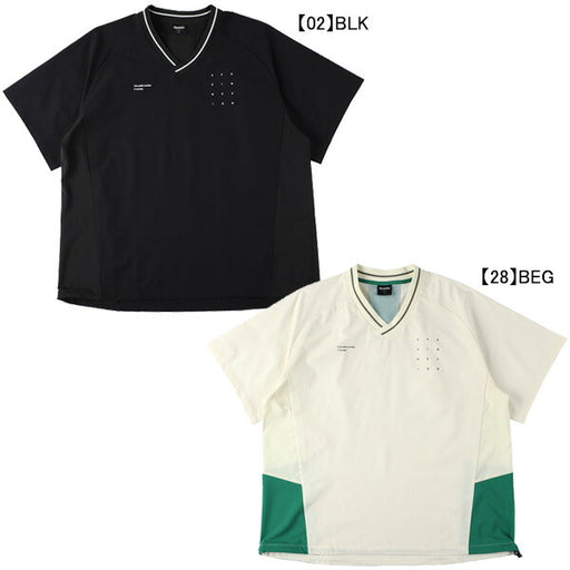 【ショップ限定エントリーでさらに+9倍】【ネコポス送料無料】スパッツィオSpazioJr.Vネック切り替え半袖ピステGE-1071サッカーフットサルトレーニングトップ子供用