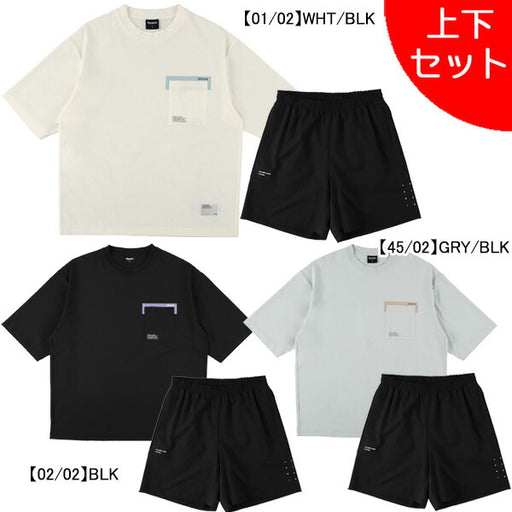 【上下セット】スパッツィオSpazioオーバーサイズテクニカルTシャツ2プラパン上下GE1088-BT0284サッカーフットサルメンズ