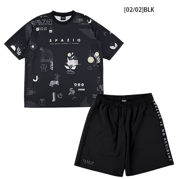 【ショップ限定エントリーでさらに+9倍】【上下セット】スパッツィオSpazioオーバーサイズプラシャツメッシュプラパンGE1091GE1023サッカーフットサルプラクティスセットメンズ