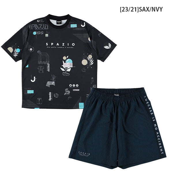 【ショップ限定エントリーでさらに+9倍】【上下セット】スパッツィオSpazioオーバーサイズプラシャツメッシュプラパンGE1091GE1023サッカーフットサルプラクティスセットメンズ