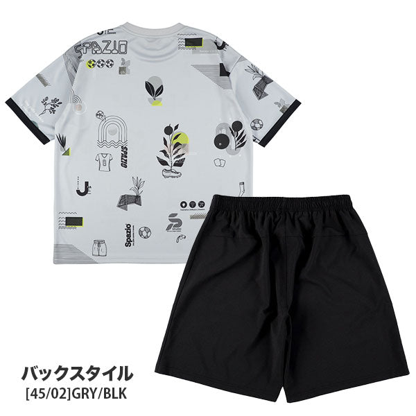 【上下セット】スパッツィオSpazioオーバーサイズプラシャツメッシュプラパンGE1091GE1023サッカーフットサルプラクティスセットメンズ