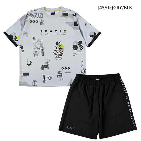 【ショップ限定エントリーでさらに+9倍】【上下セット】スパッツィオSpazioオーバーサイズプラシャツメッシュプラパンGE1091GE1023サッカーフットサルプラクティスセットメンズ